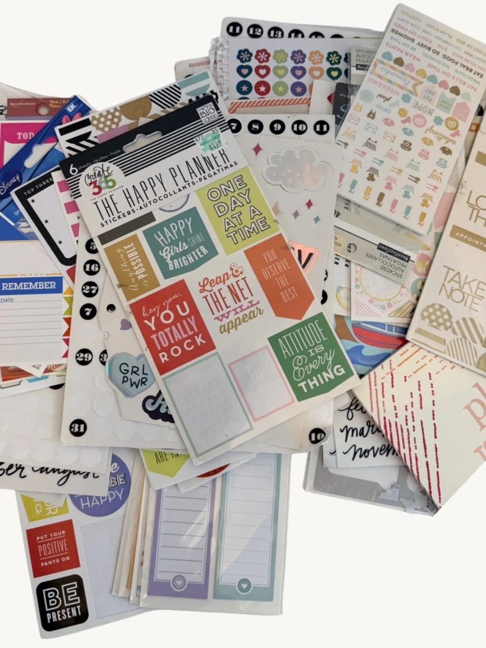 The Happy Planner Multicolor Sticker Pack Assorted Pastel & Bright Designs 1000+